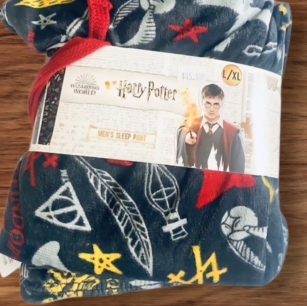 Bioworld Harry Potter Men's Sleep Pants - Blue and Red